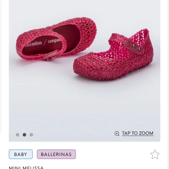 Mini Melissa Campana Red Size 6 - Picture 3 of 5